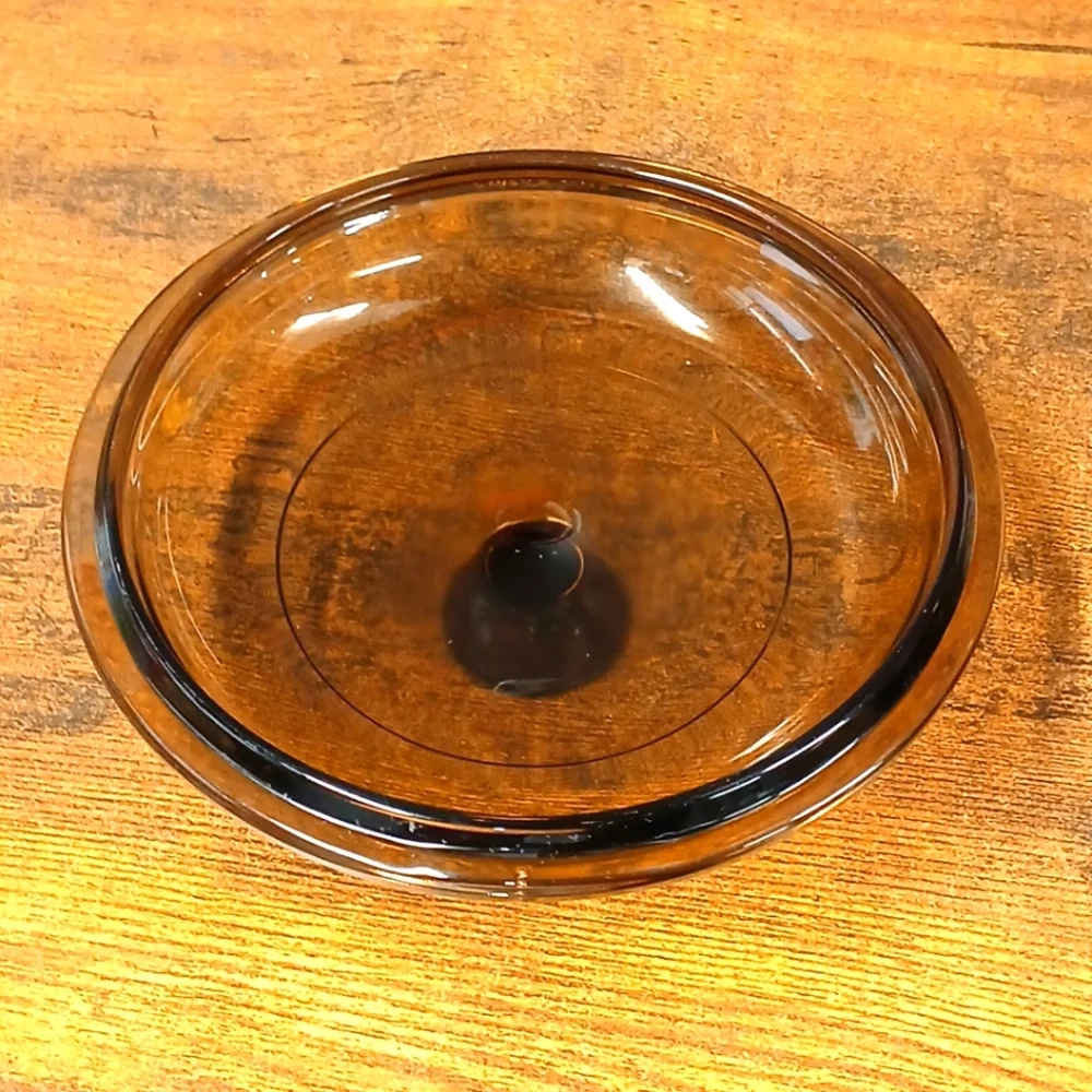 Pyrex 27 Corning V-1-C Amber Glass REPLACEMENT LID 6.5